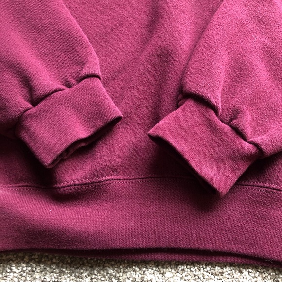 VINTAGE COLLEGE SPELLOUT CREWNECK MAROON TKS BASICS WOMENS SIZE MEDIUM - Picture 5 of 9